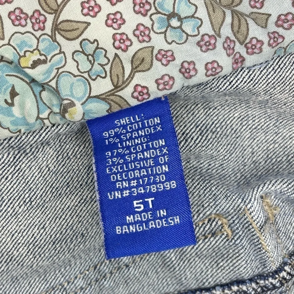 Genuine kids jean embroidered vest vintage denim vest